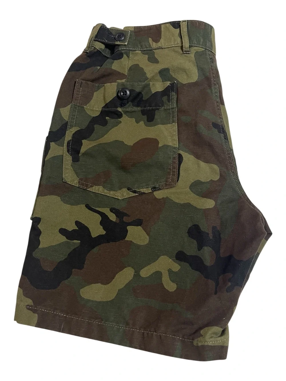 J. CREW CAMOUFLAGE CAMP SHORTS LINEN BLEND SZ 31 EUC